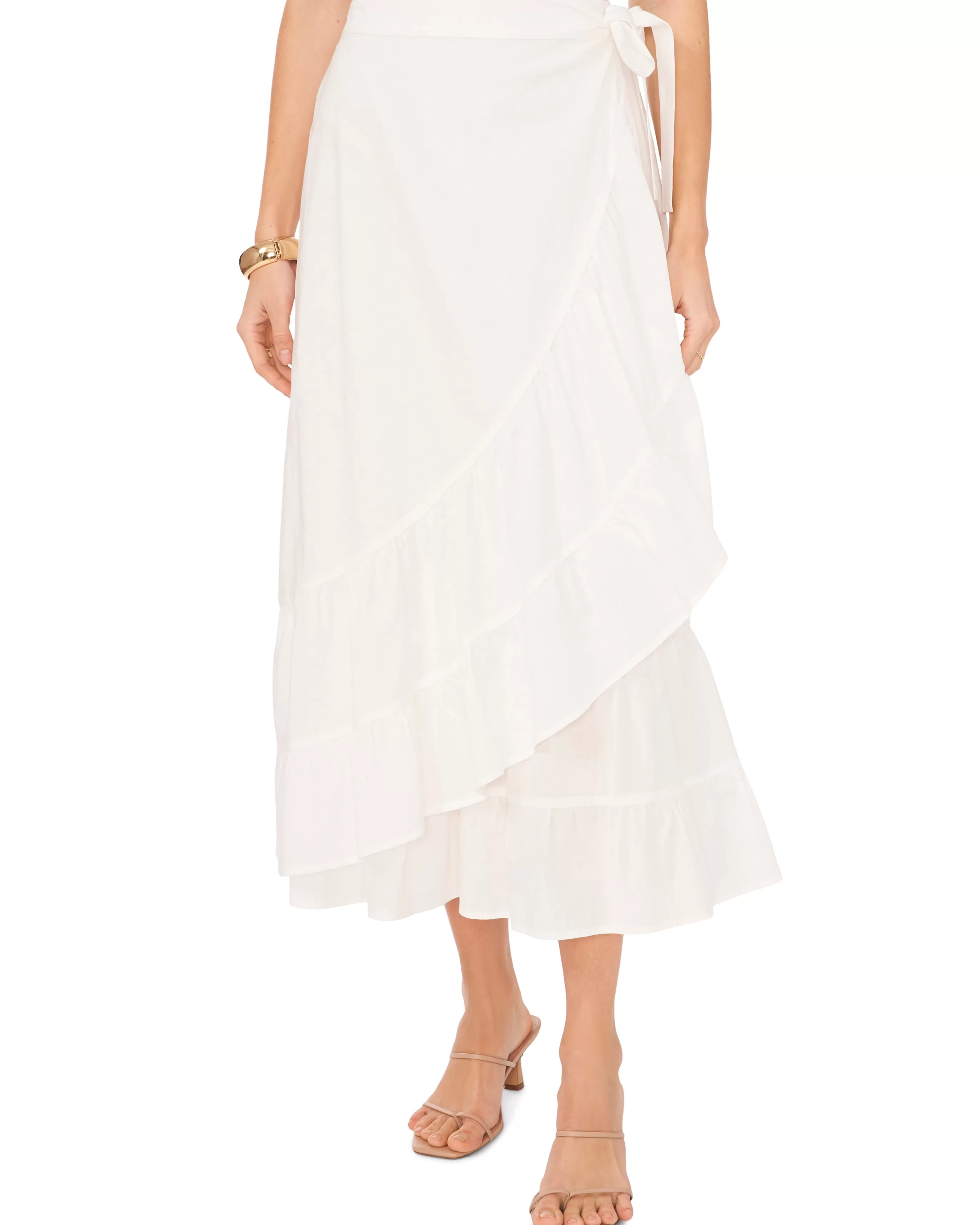 Vince Camuto Bottoms^Cotton Ruffled Wrap Skirt