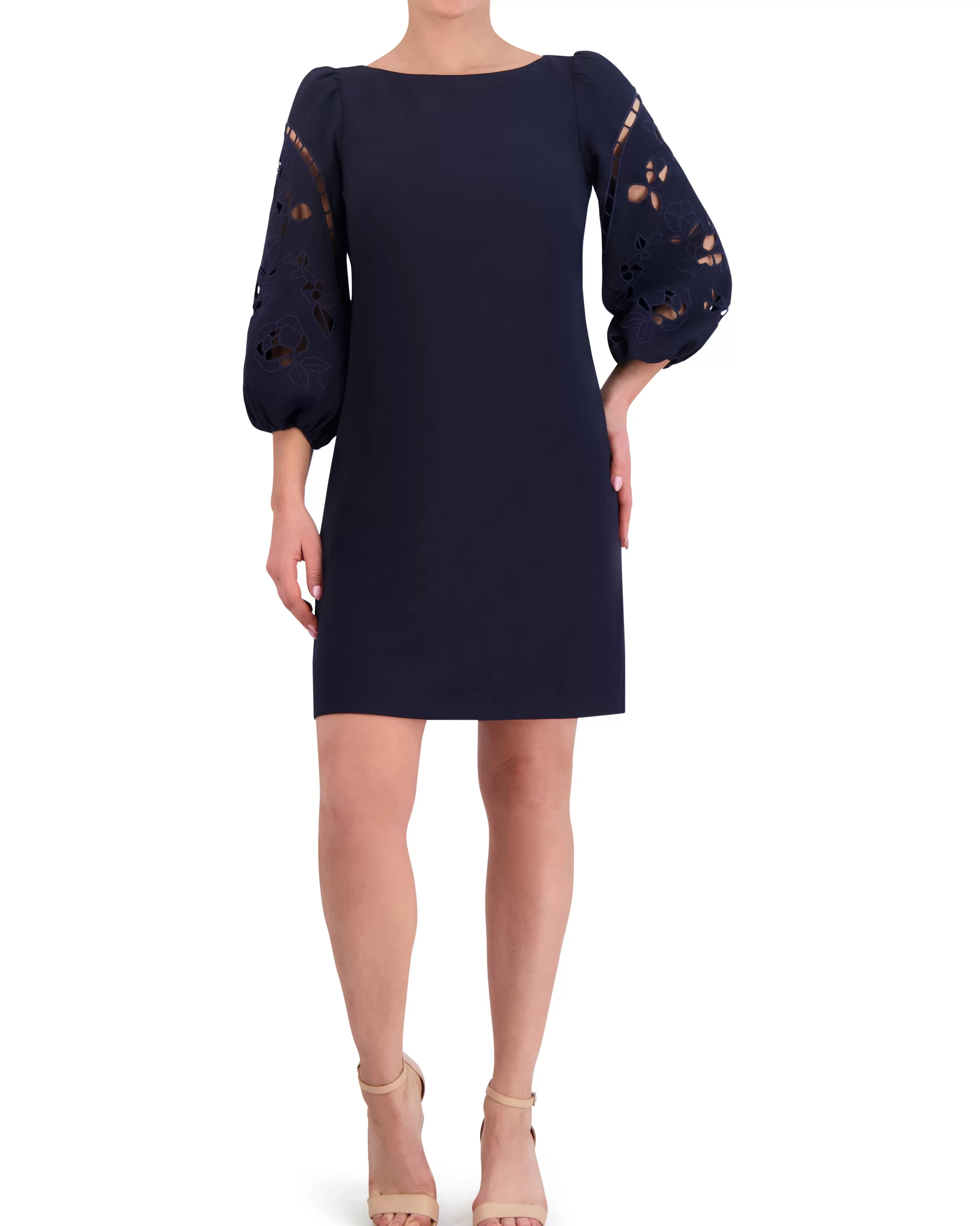 Vince Camuto Dresses^Embroidered Cutout-Sleeve Minidress