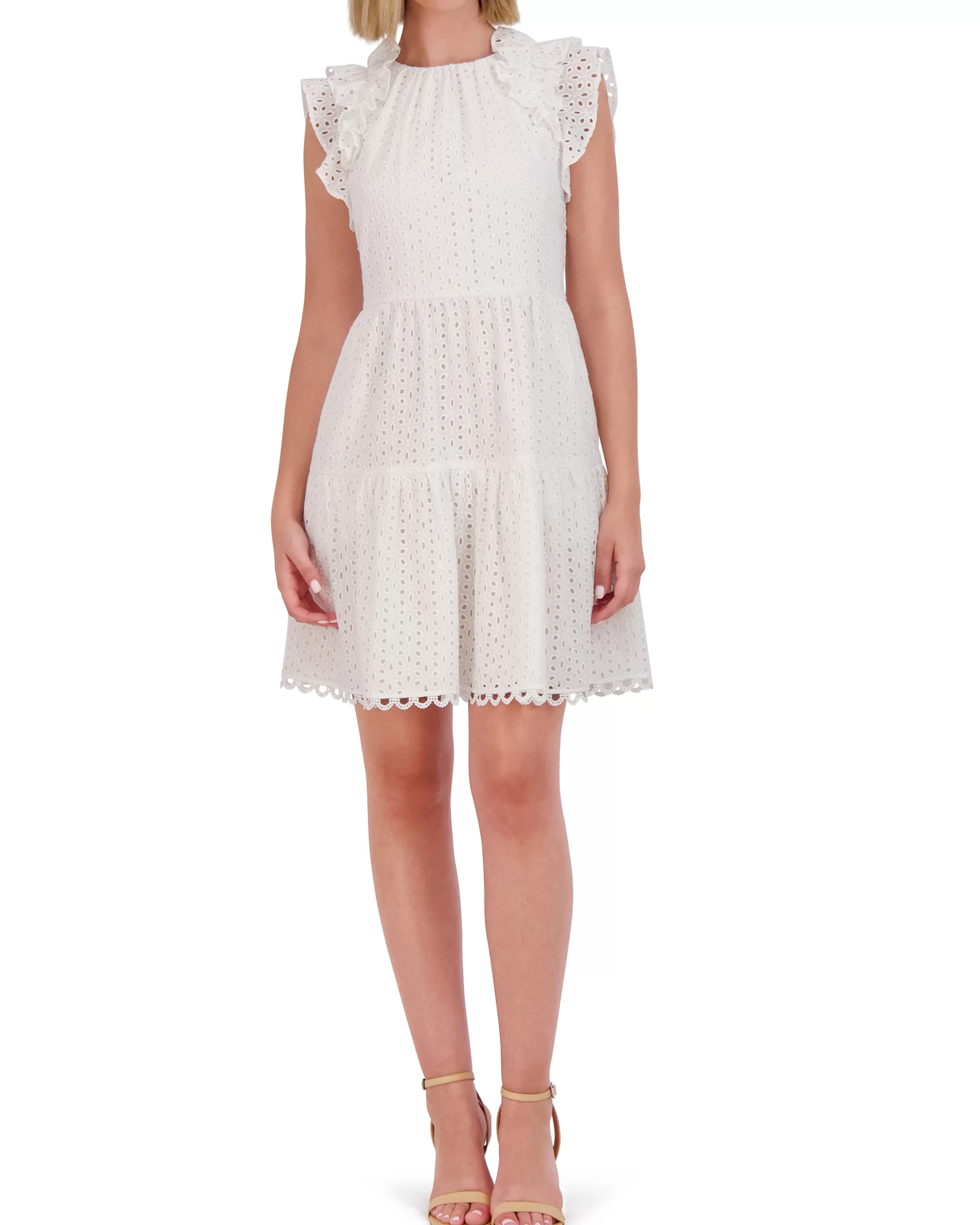 Vince Camuto Dresses^Eyelet Ruffled Tiered Dress