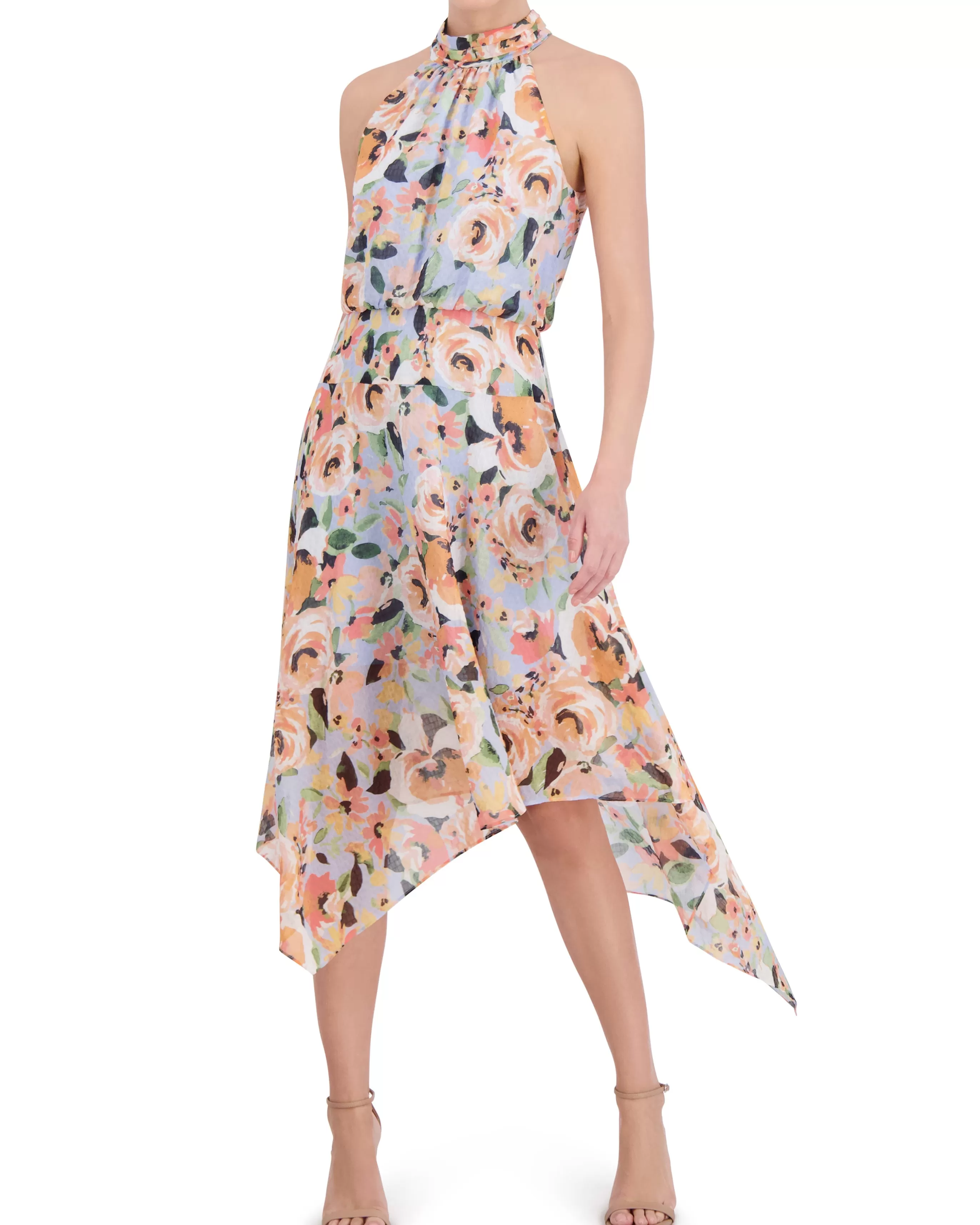 Vince Camuto Dresses^Floral-Print Asymmetric-Hem Dress