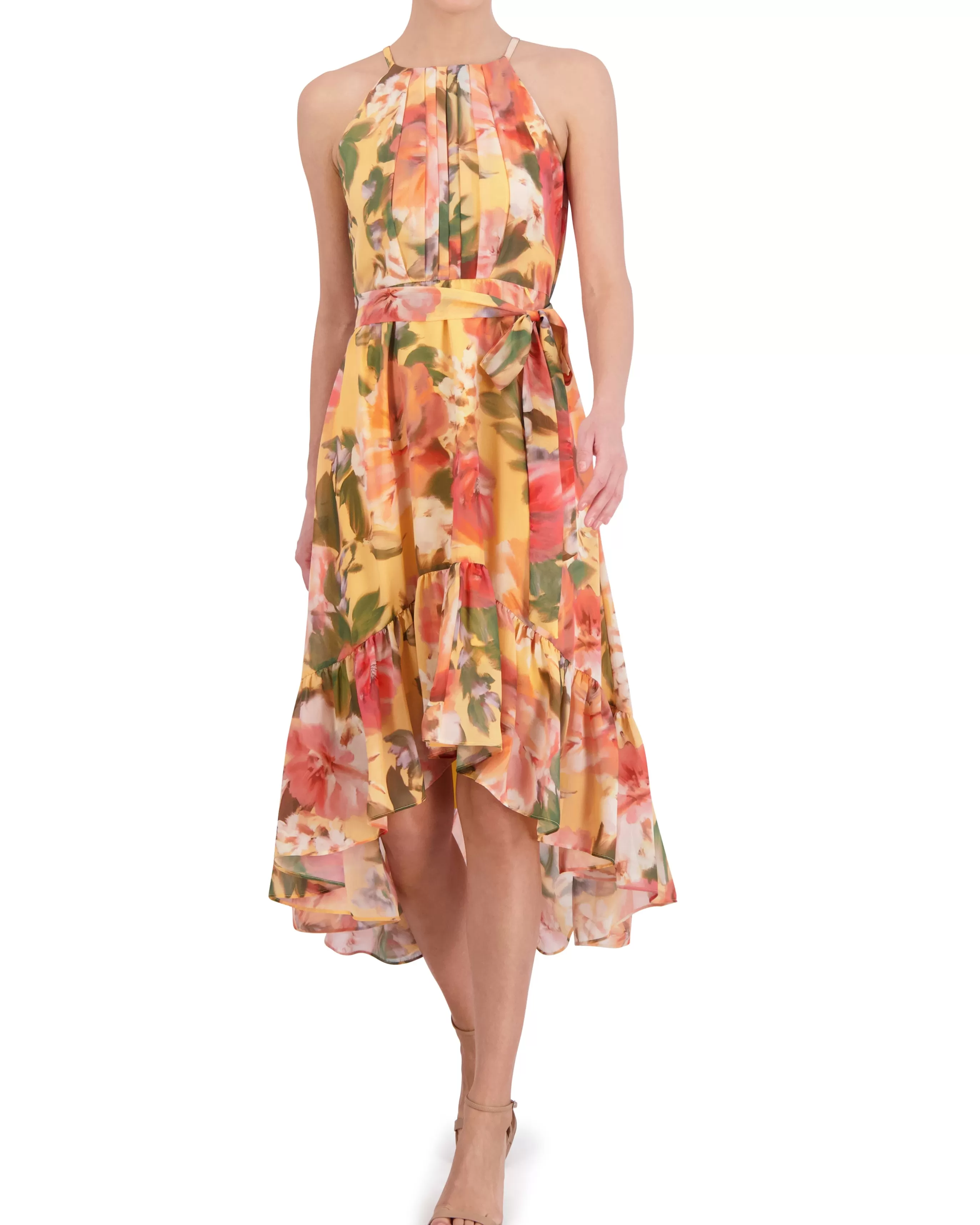 Vince Camuto Dresses^Floral-Print High-Low Midi Dress