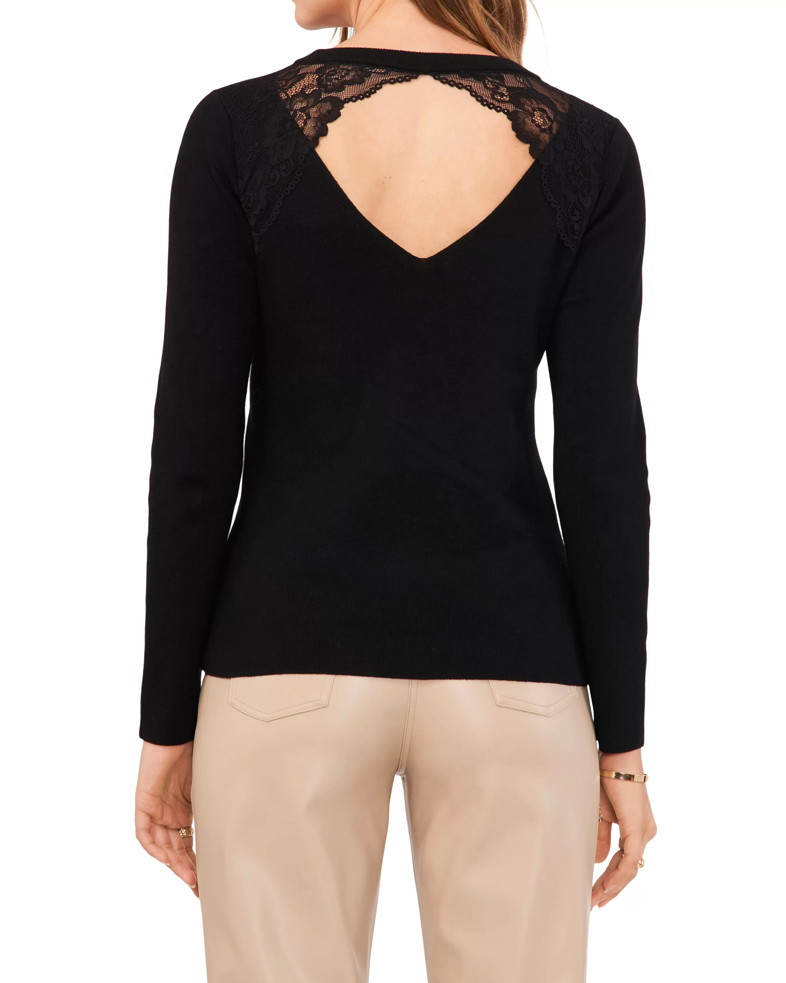 Vince Camuto Tops^Lace Yoke Cutout Top