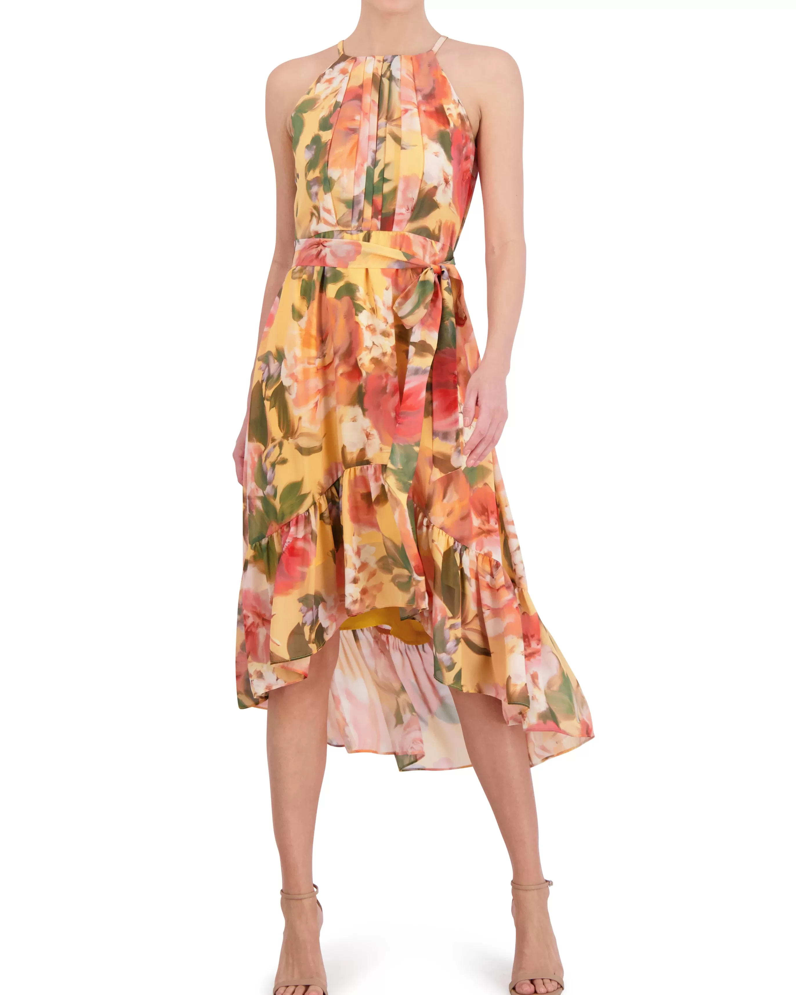 Vince Camuto Dresses | Petite^Petite Floral-Print High-Low Midi Dress