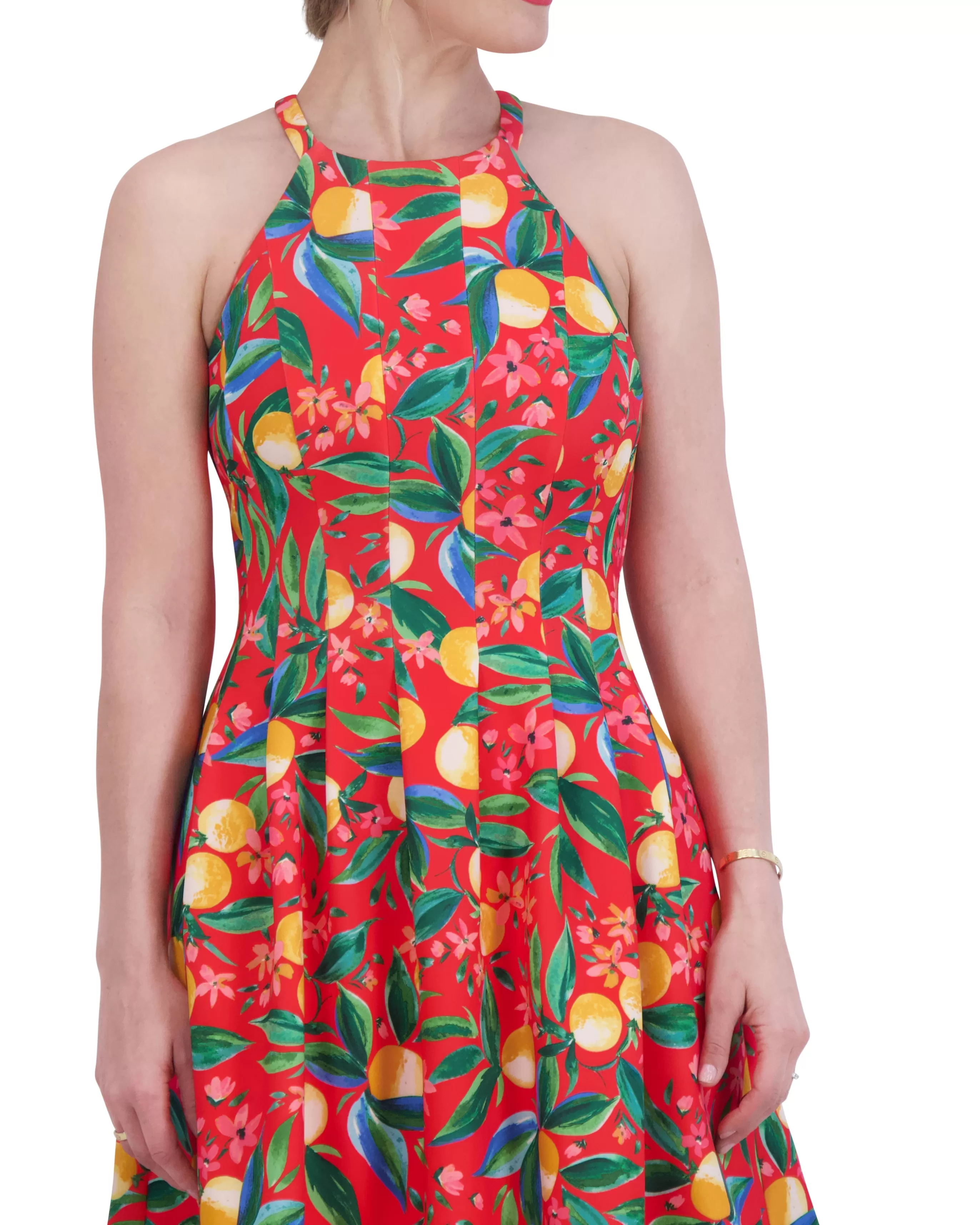 Vince Camuto Dresses | Petite^Petite Printed Cutout Halter Dress