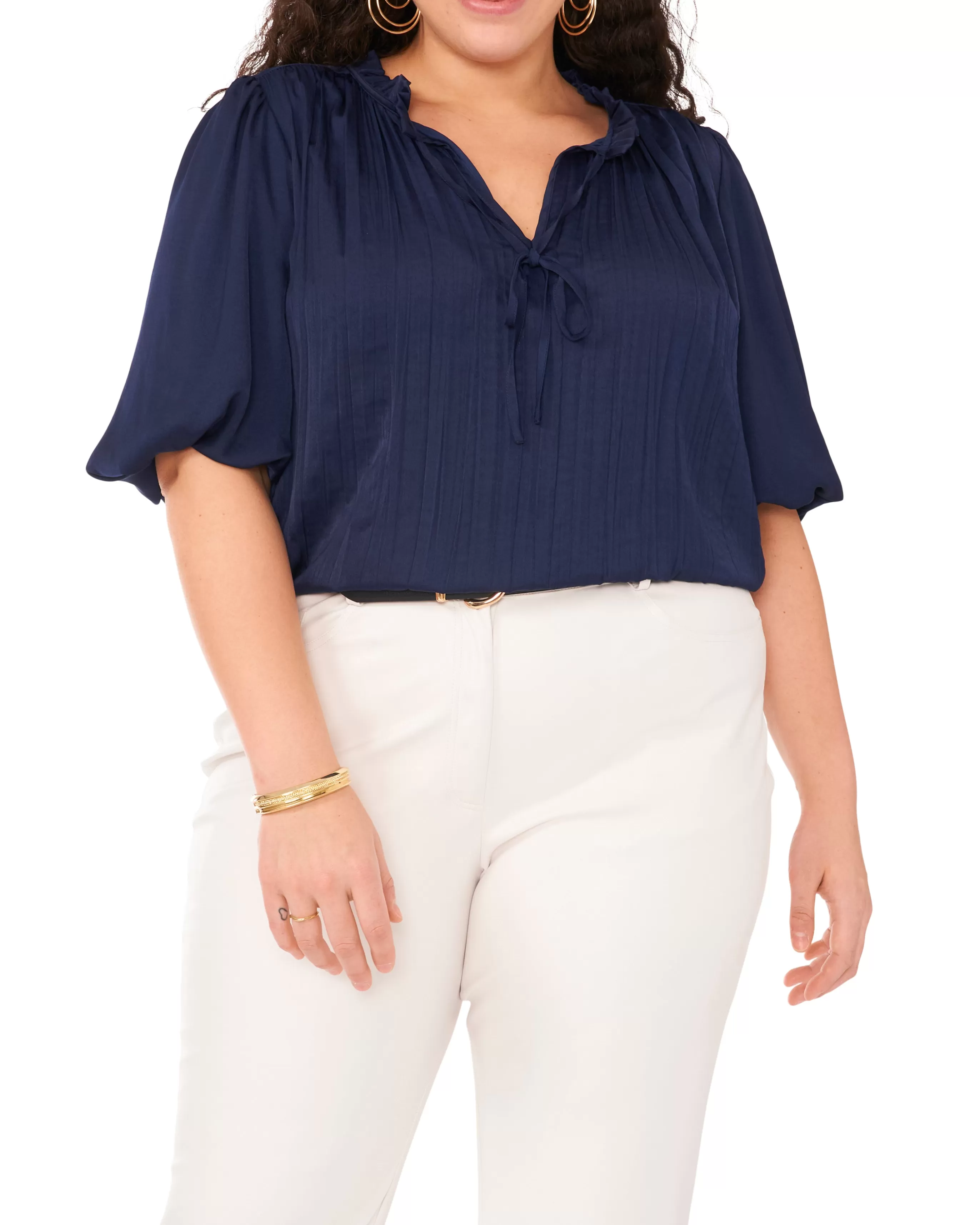 Vince Camuto Tops^Pleated Pull Sleeve Blouse