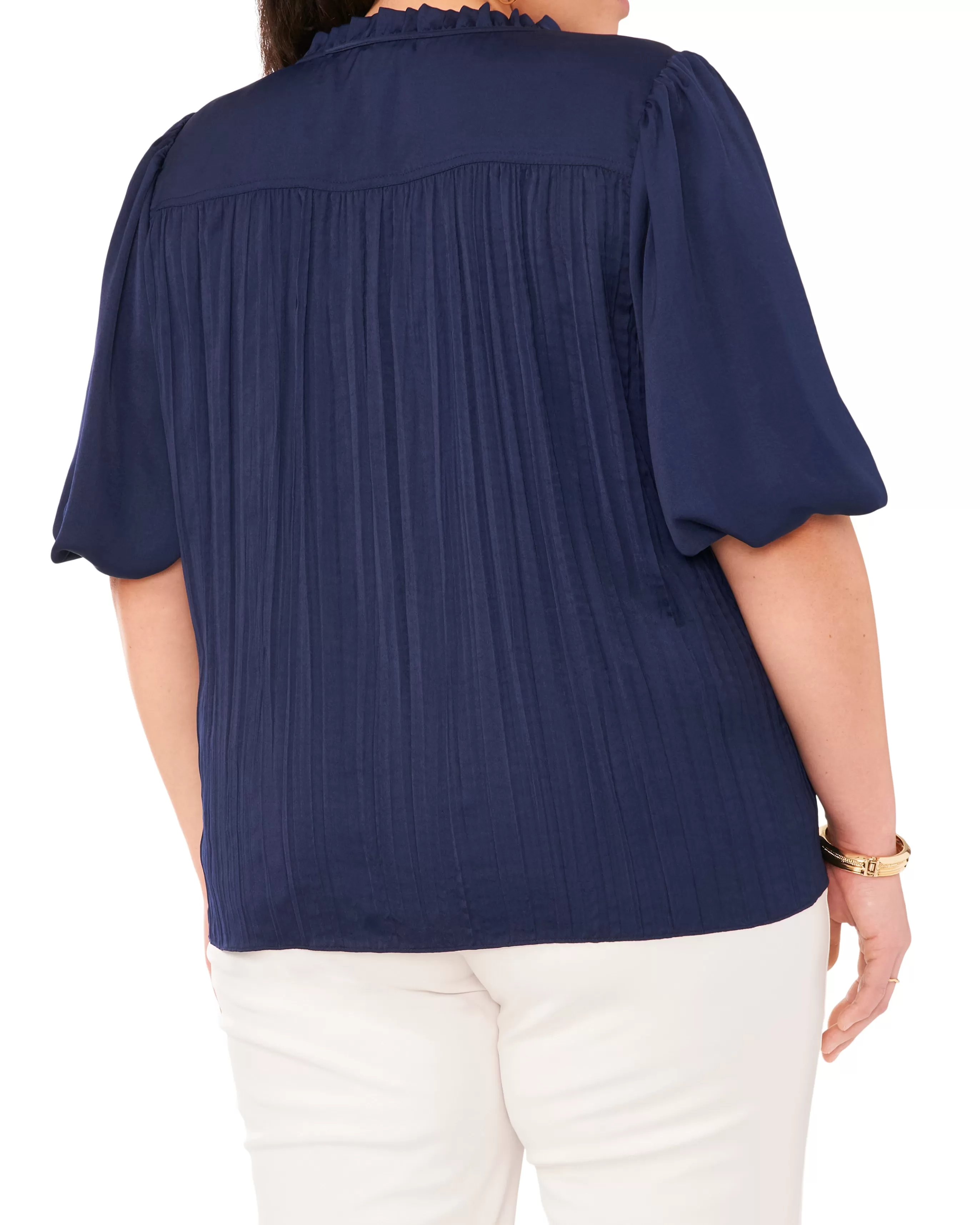 Vince Camuto Tops^Pleated Pull Sleeve Blouse