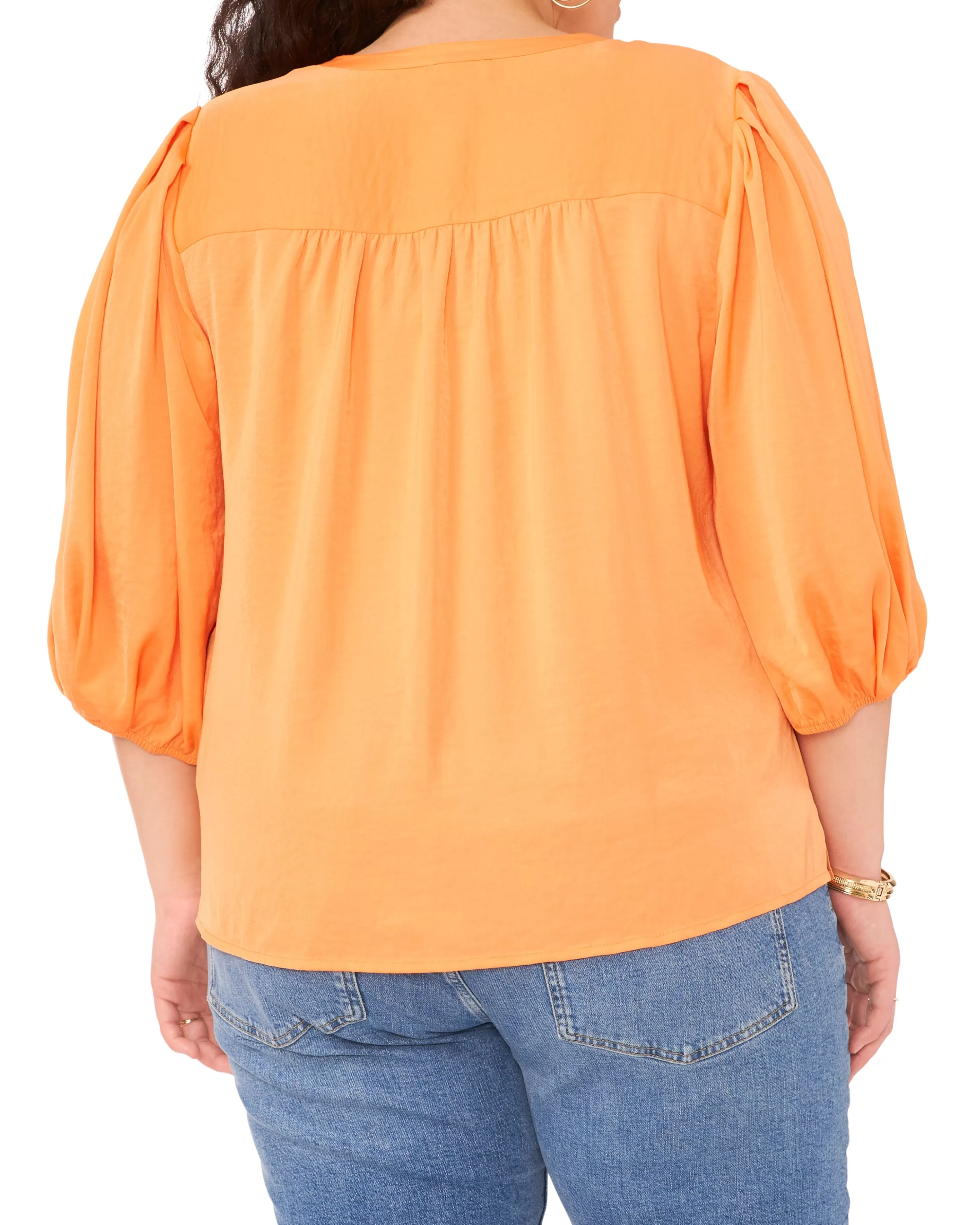 Vince Camuto Tops | Plus-Size^Plus-Size Button Down Balloon Sleeve Blouse