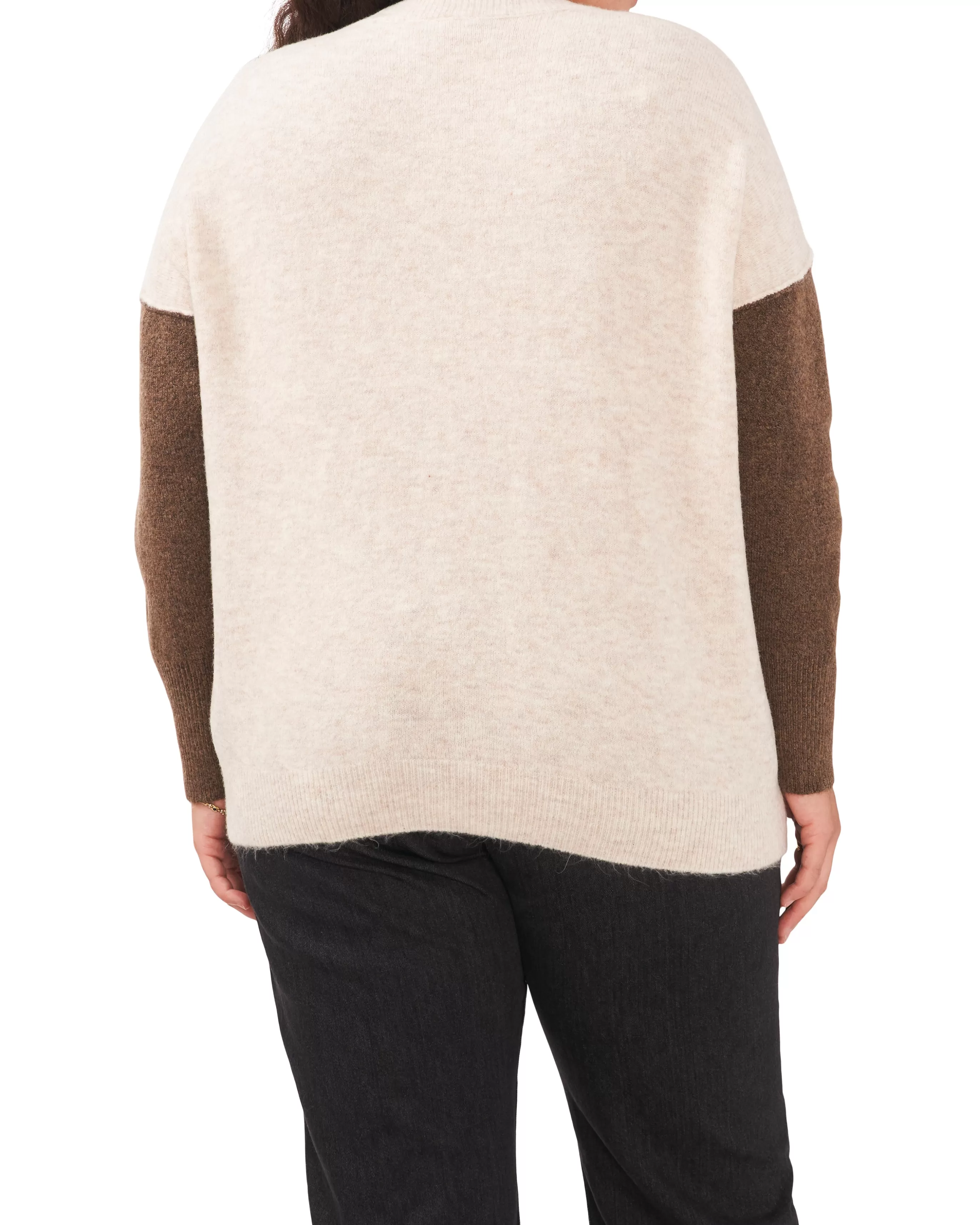 Vince Camuto Tops | Plus-Size^Plus-Size Color Blocked-Sleeve Drop Shoulder Sweater