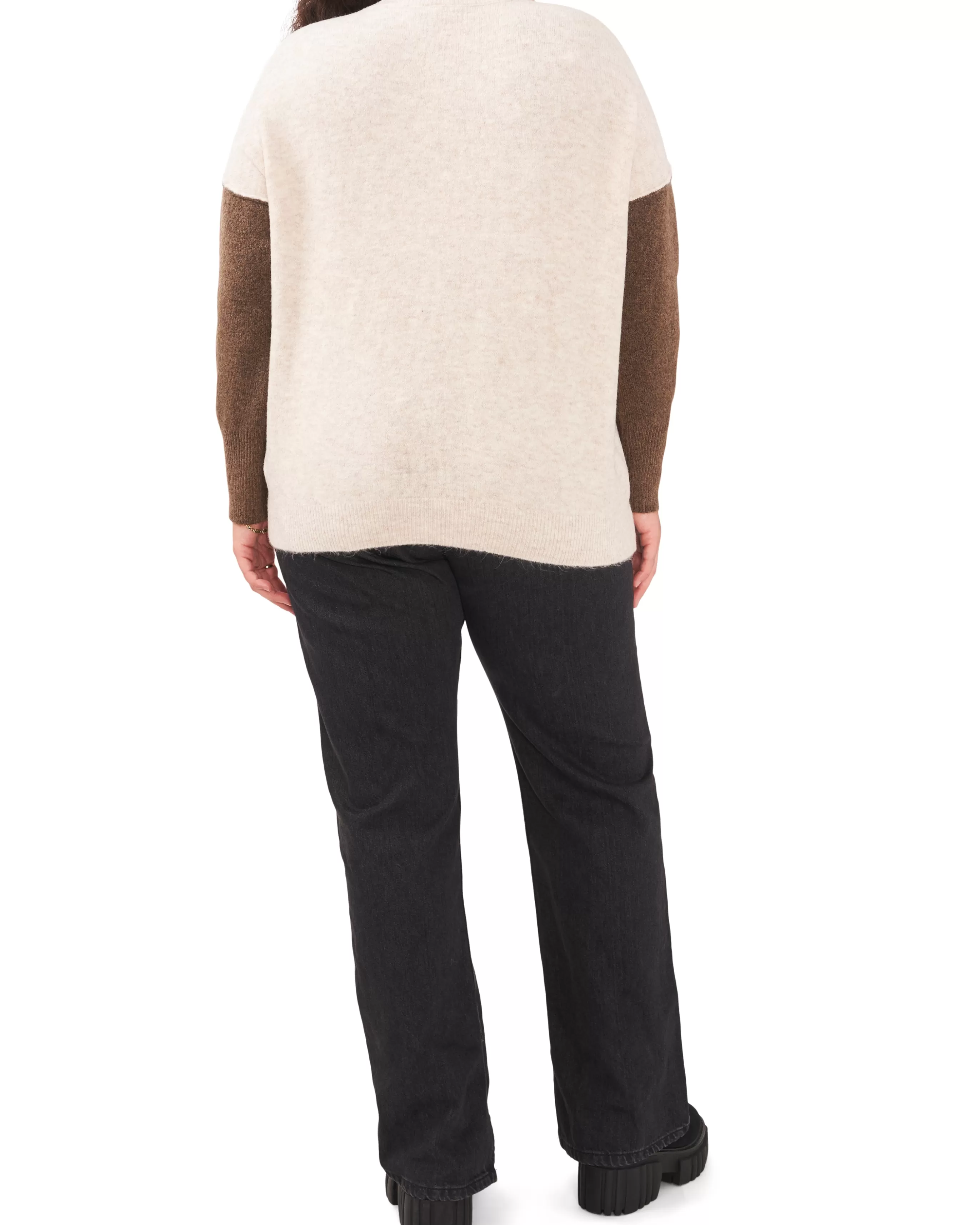 Vince Camuto Tops | Plus-Size^Plus-Size Color Blocked-Sleeve Drop Shoulder Sweater