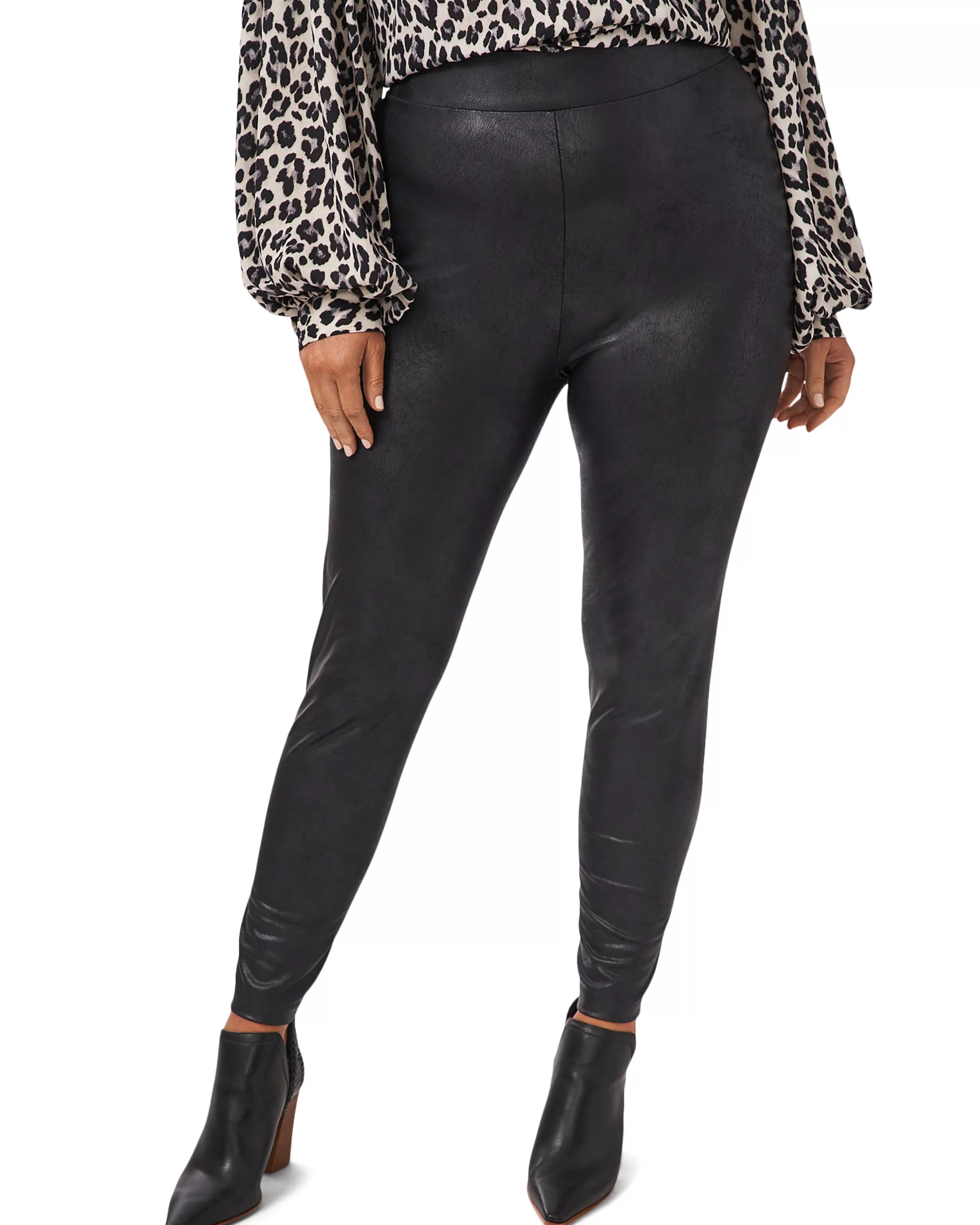 Vince Camuto Bottoms | Plus-Size^Plus-Size Faux Leather Ponte Leggings