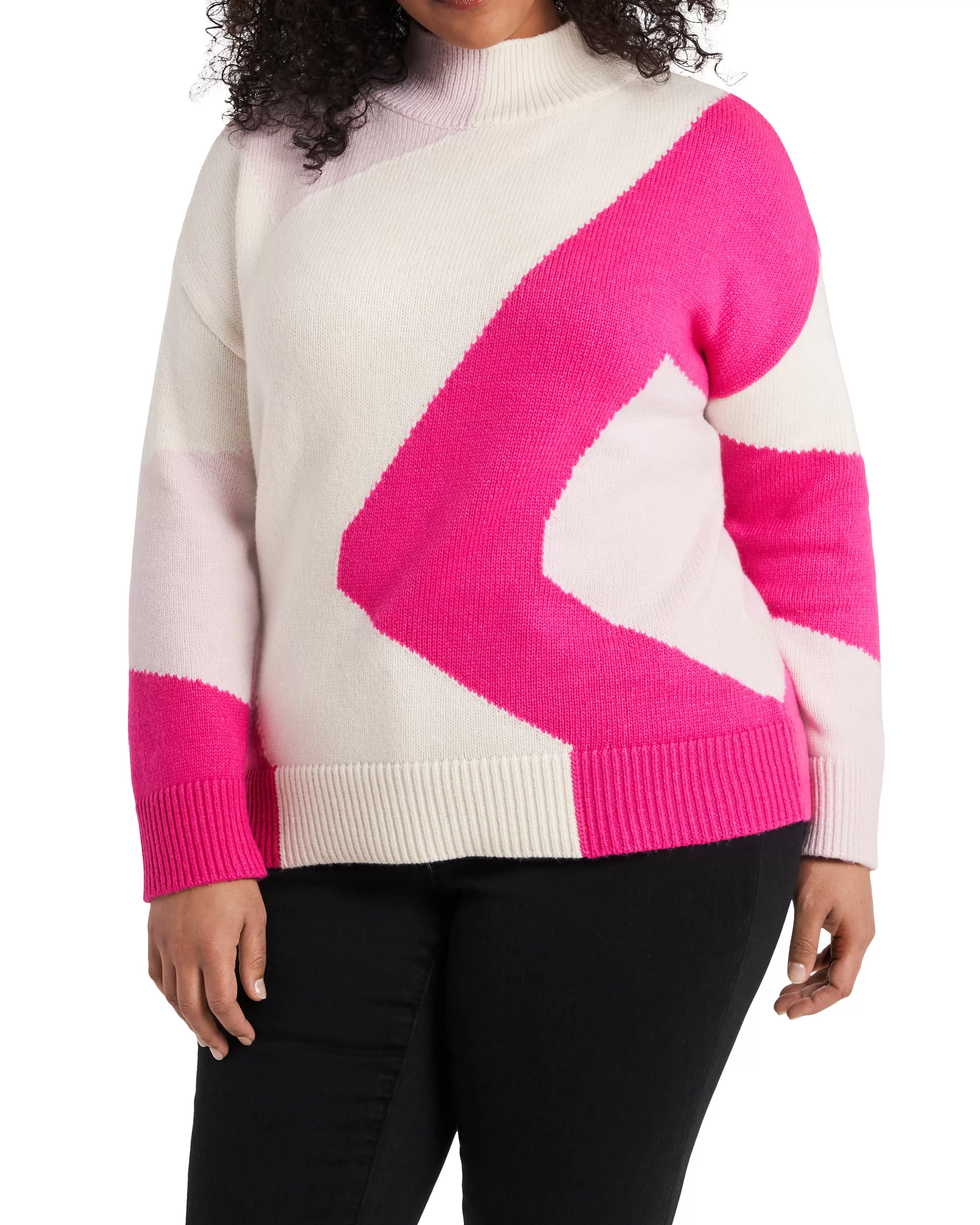 Vince Camuto Tops | Plus-Size^Plus-Size Intarsia Graphic Sweater