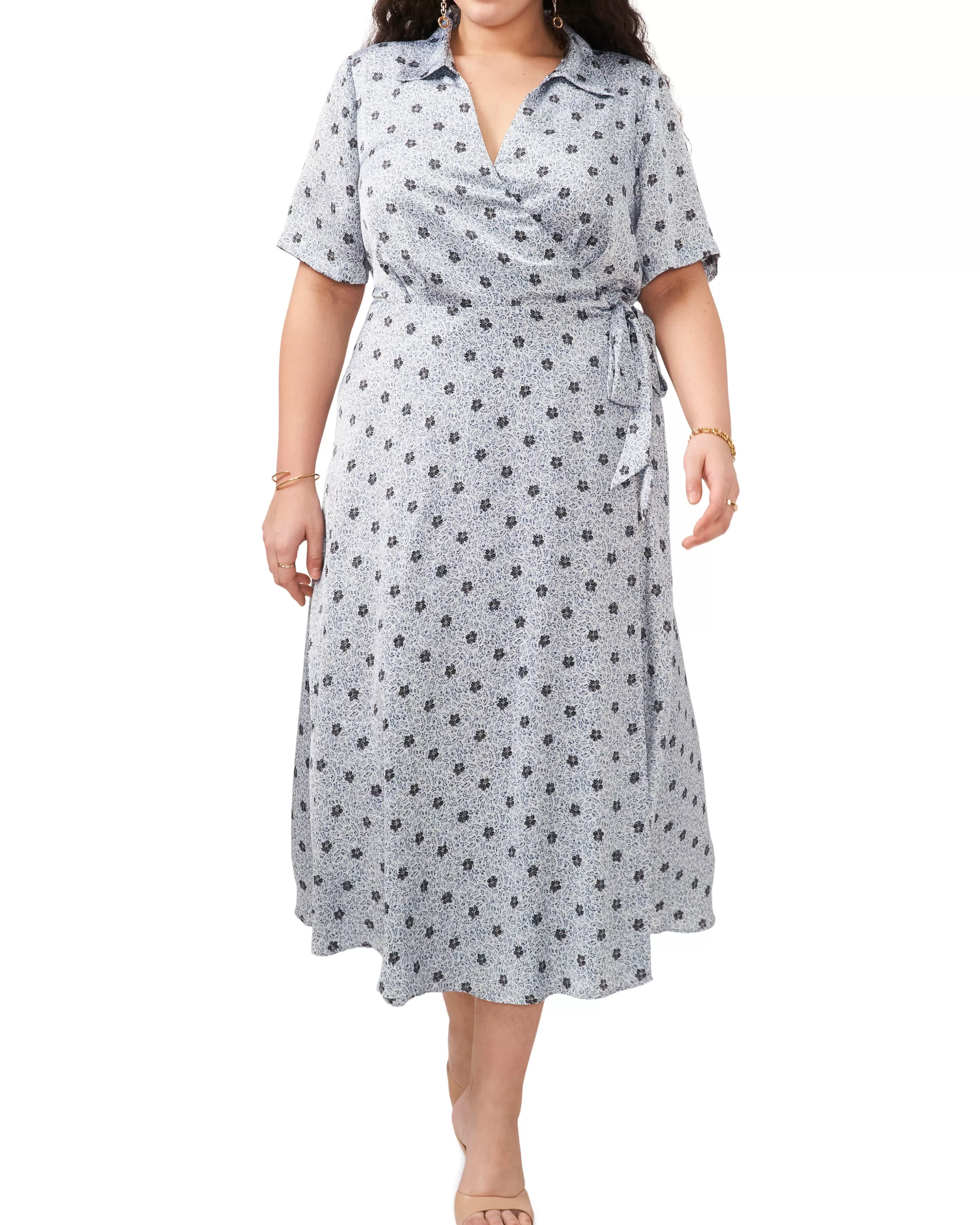 Vince Camuto Dresses | Plus-Size^Plus-Size Leaf Print Wrap Dress