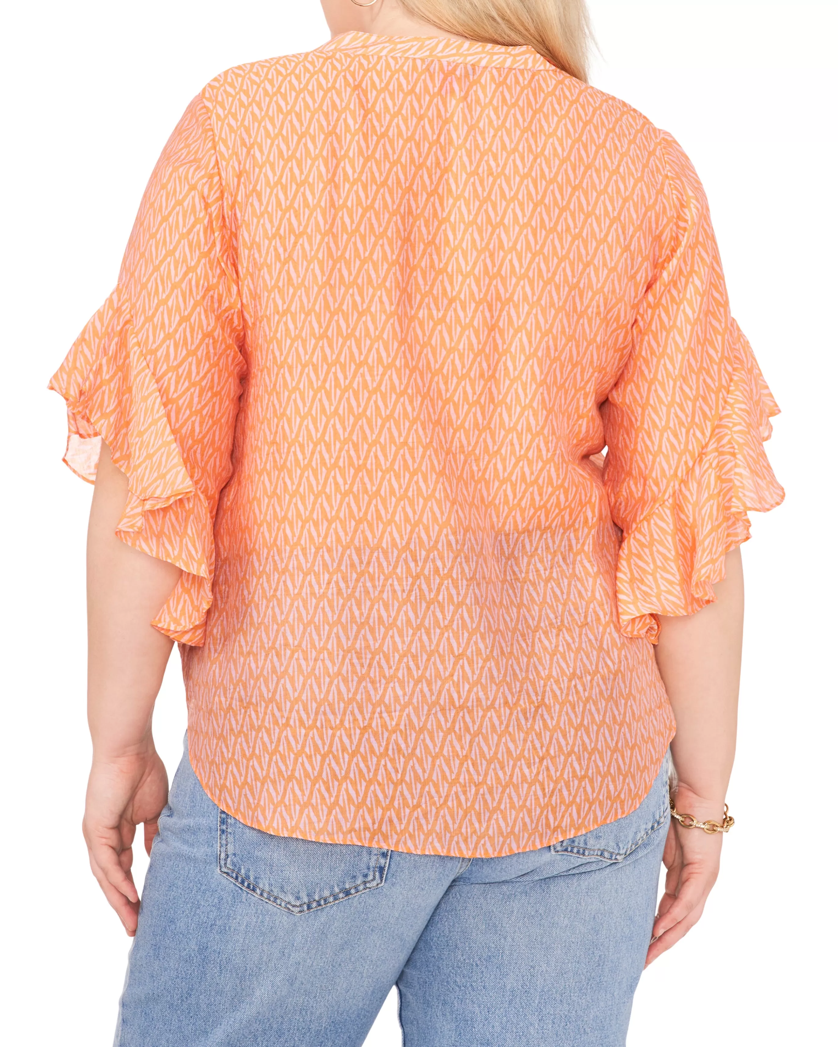 Vince Camuto Tops | Plus-Size^Plus-Size Pintuck Pleated Flutter Sleeve Blouse