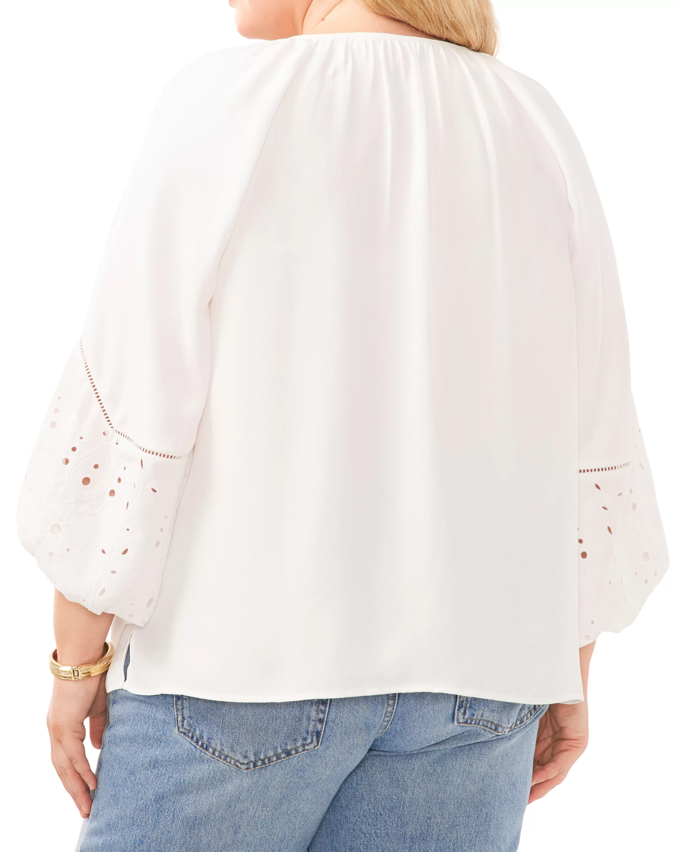 Vince Camuto Tops | Plus-Size^Plus-Size Ruched V-Neck Blouse