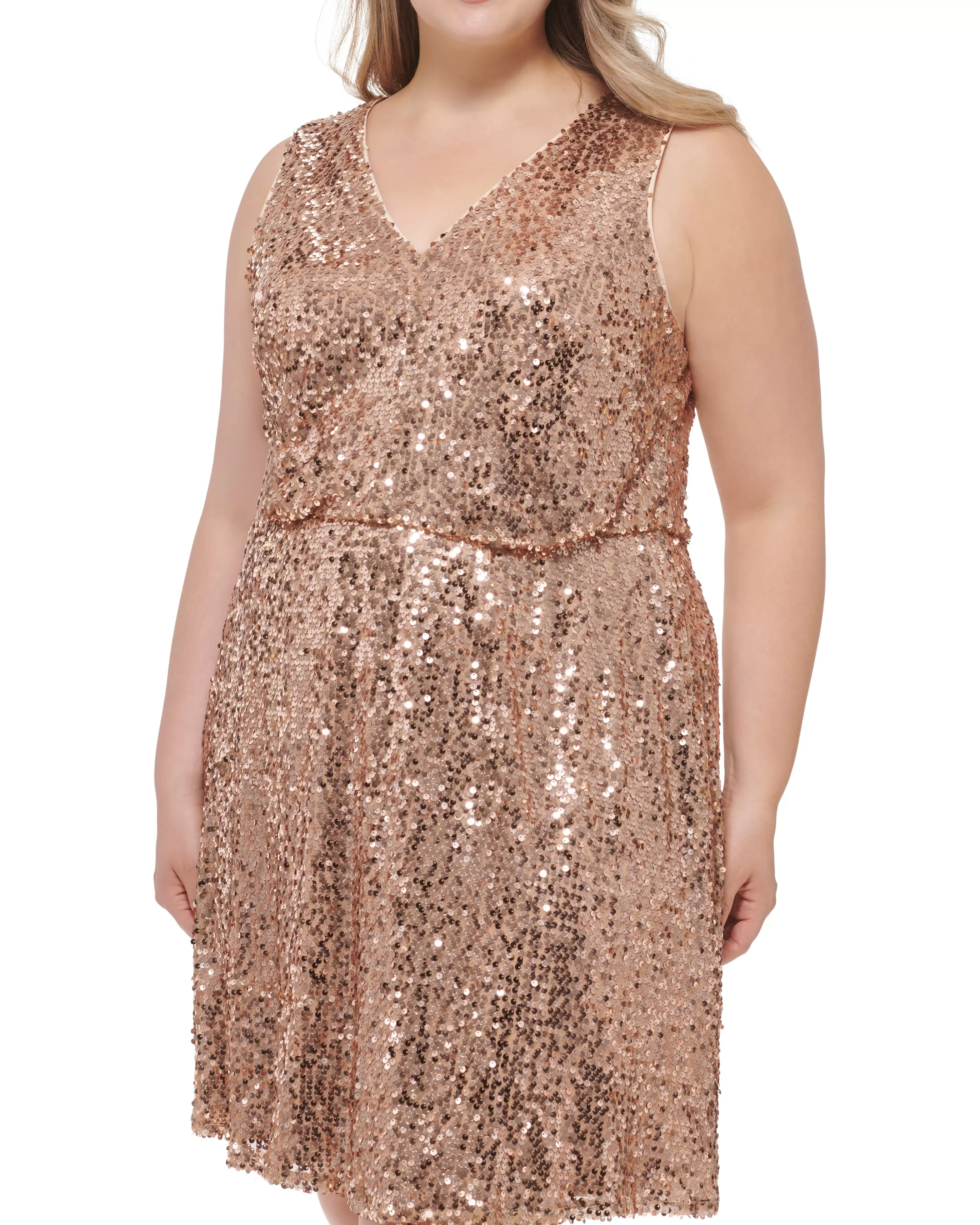 Vince Camuto Dresses | Plus-Size^Plus-Size Sequined Sleeveless Minidress