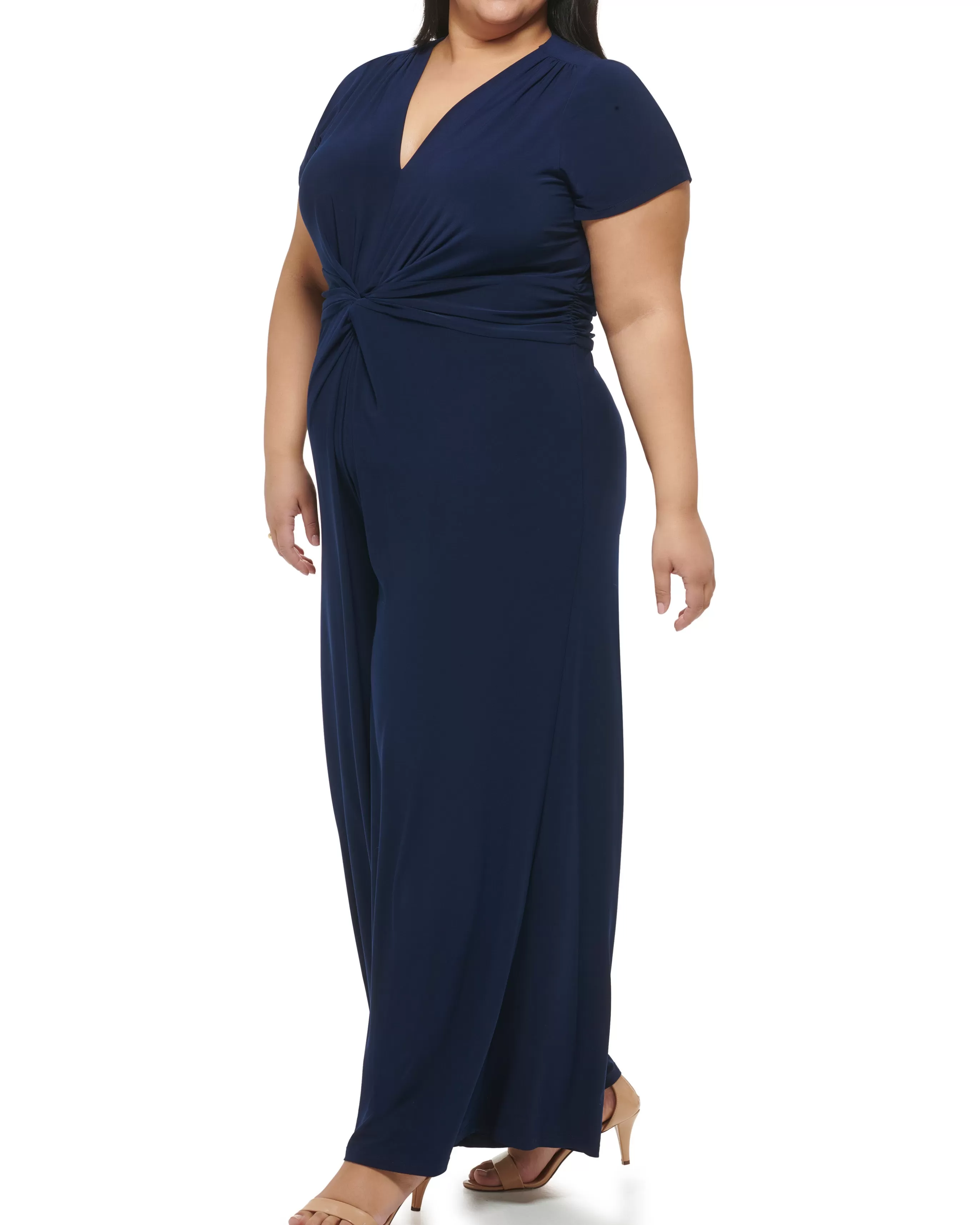 Vince Camuto Jumpsuits | Plus-Size^Plus-Size Twist-Front Flared-Leg Jumpsuit