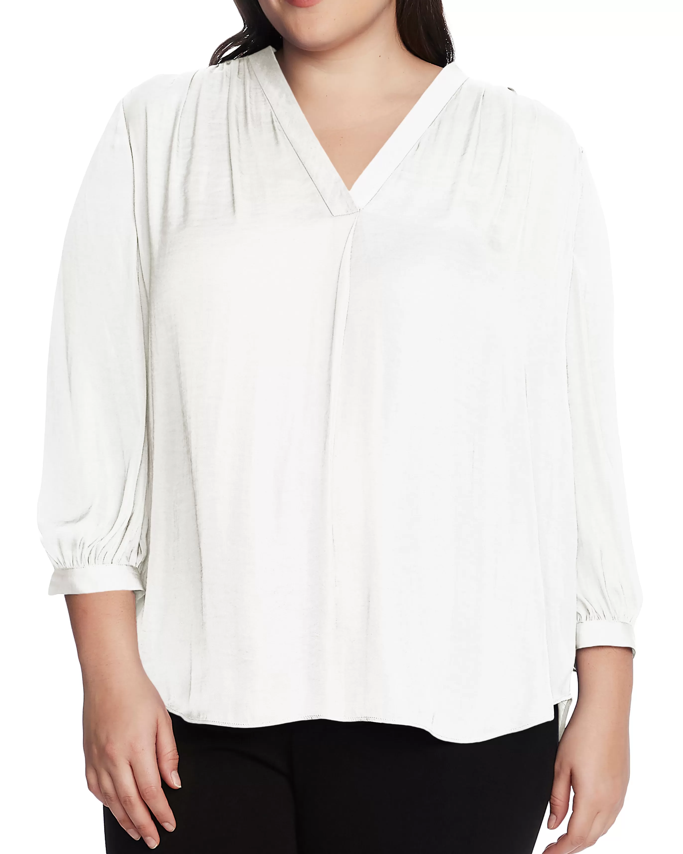 Vince Camuto Tops | Plus-Size^Plus-Size V-Neck Inverted Pleat Top