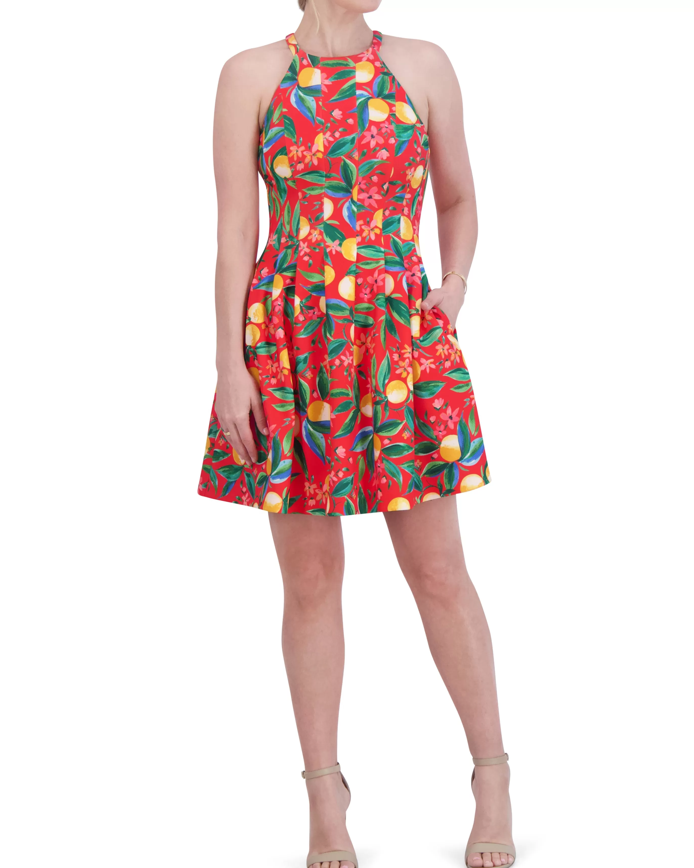 Vince Camuto Dresses^Printed Cutout Halter Dress