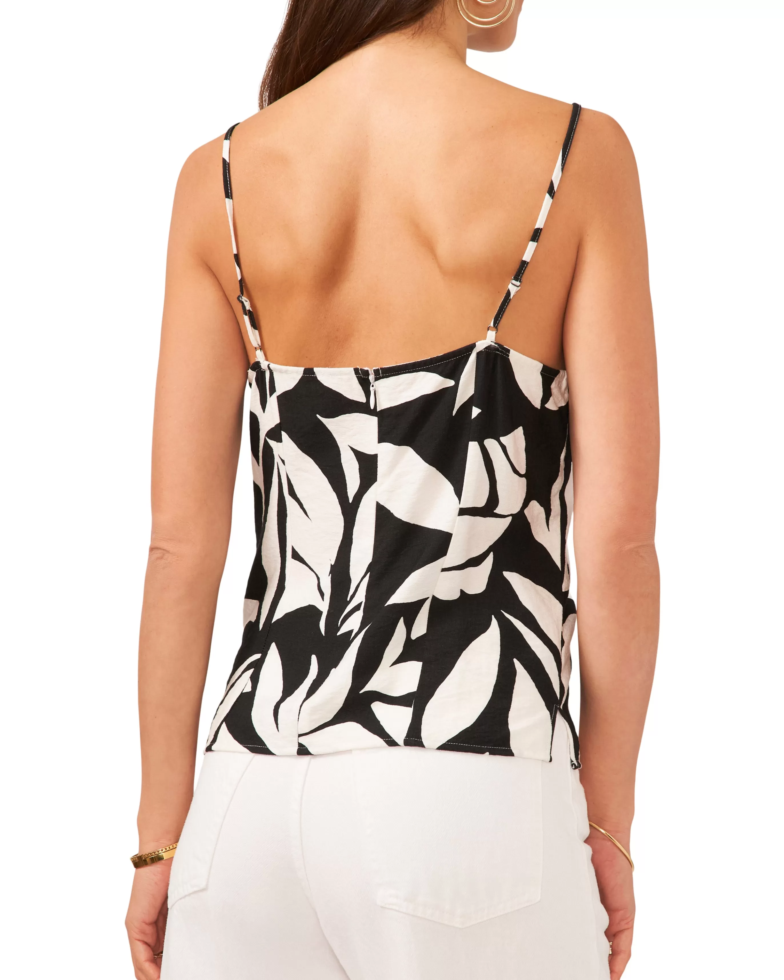 Vince Camuto Tops^Printed Keyhole Tank Top