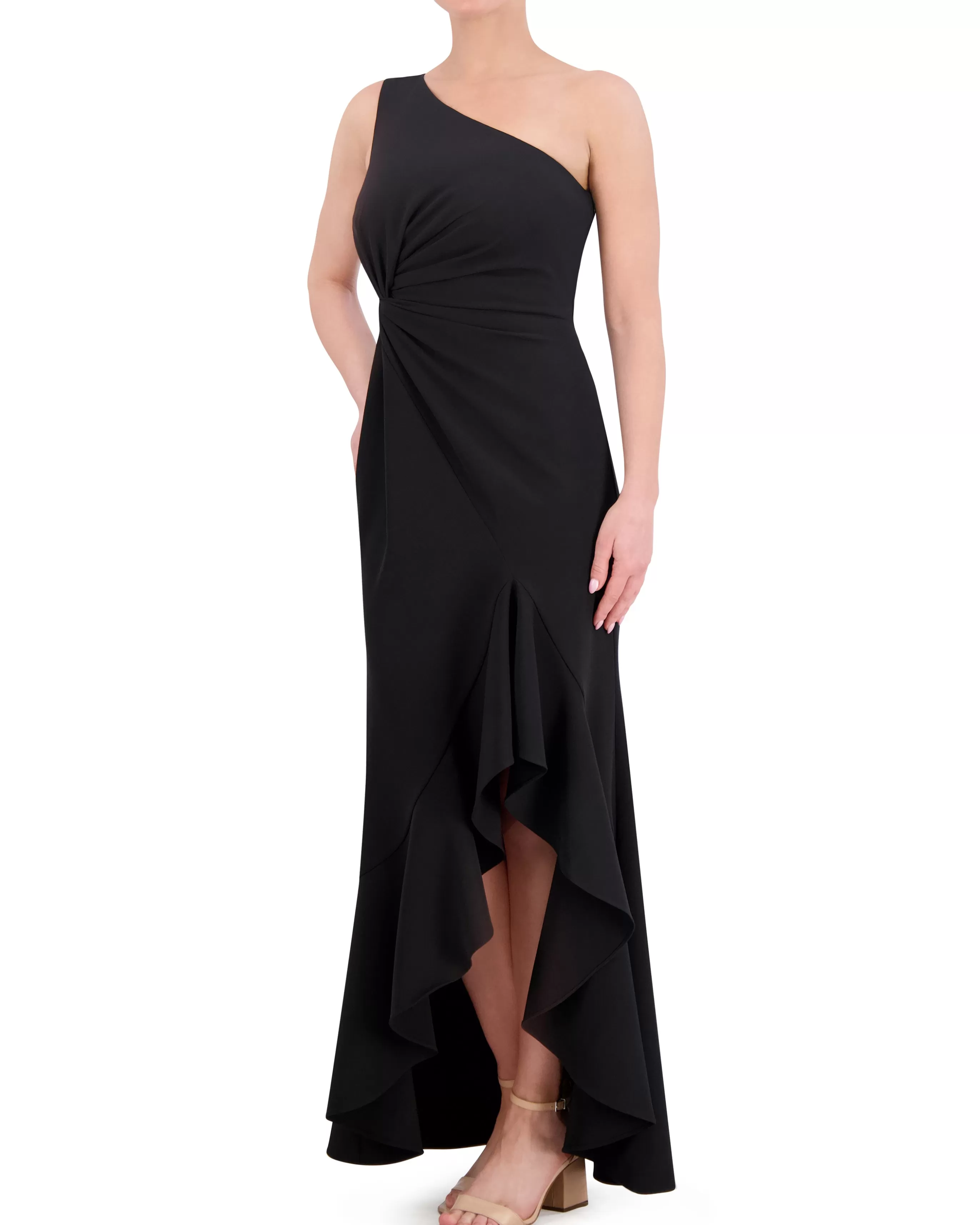 Vince Camuto Dresses^Ruffled One-Shoulder Twist-Front Gown