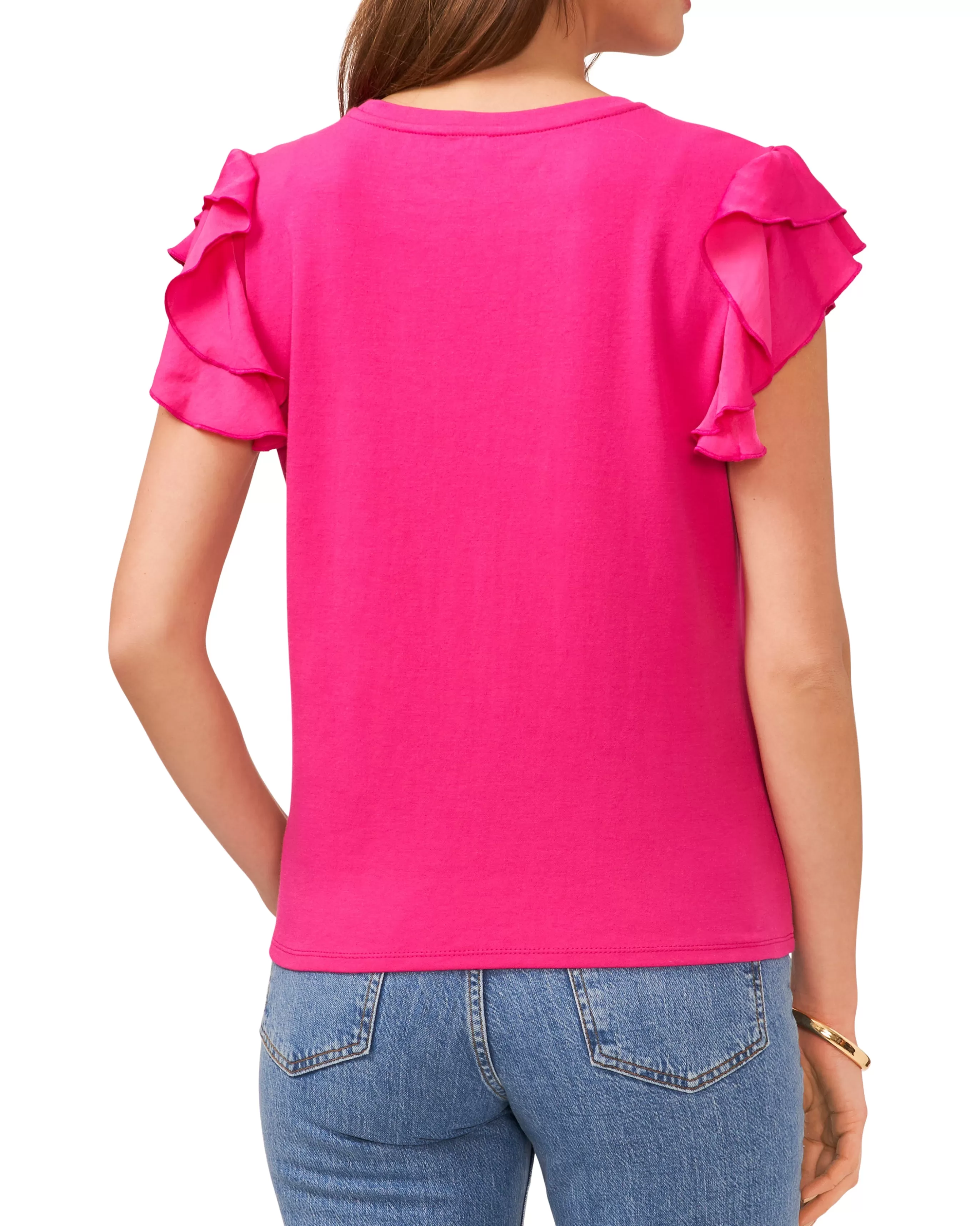 Vince Camuto Tops^Tiered Ruffled Sleeve T-Shirt