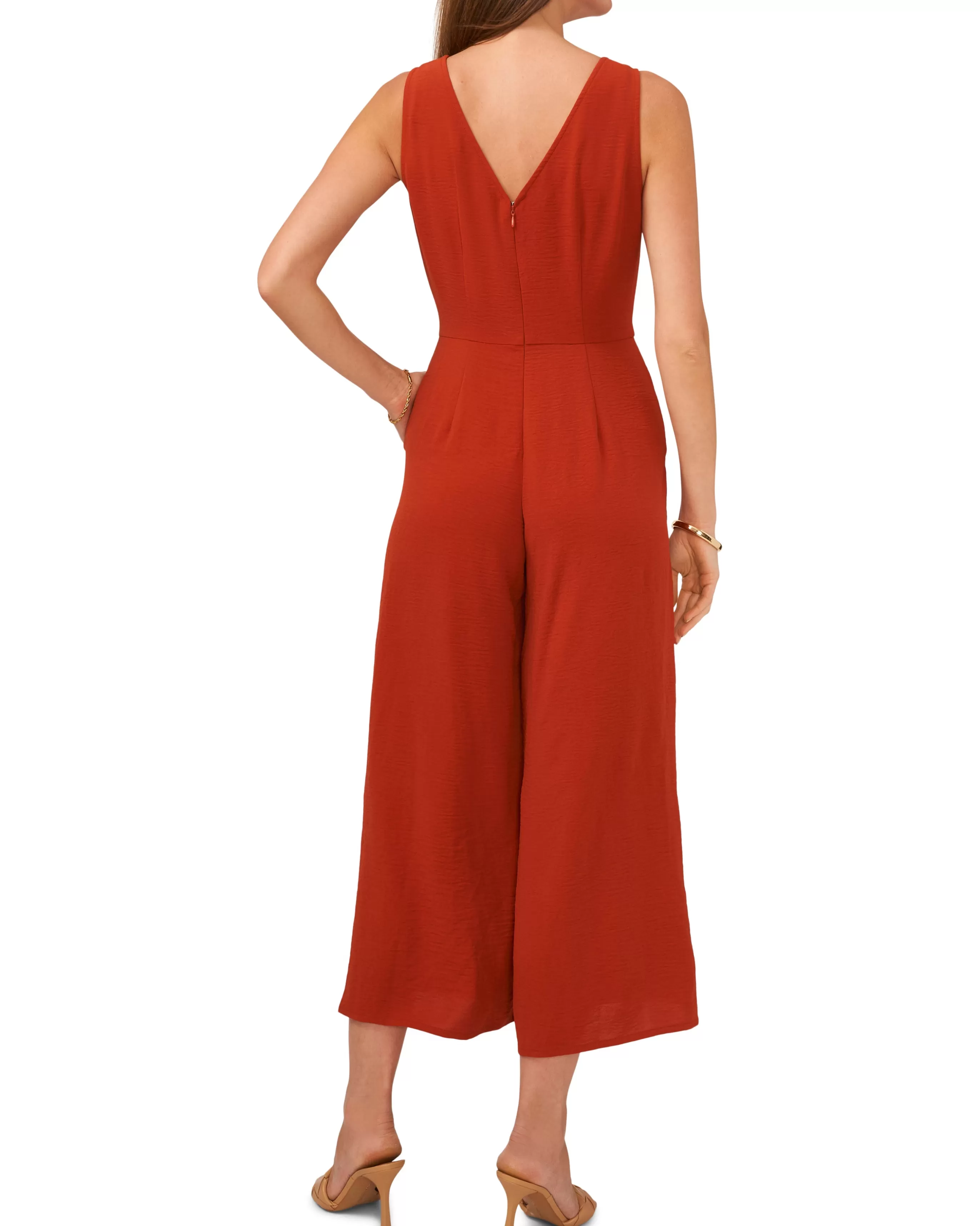 Vince Camuto Jumpsuits^V-Neck Jumpsuit With Front Tie