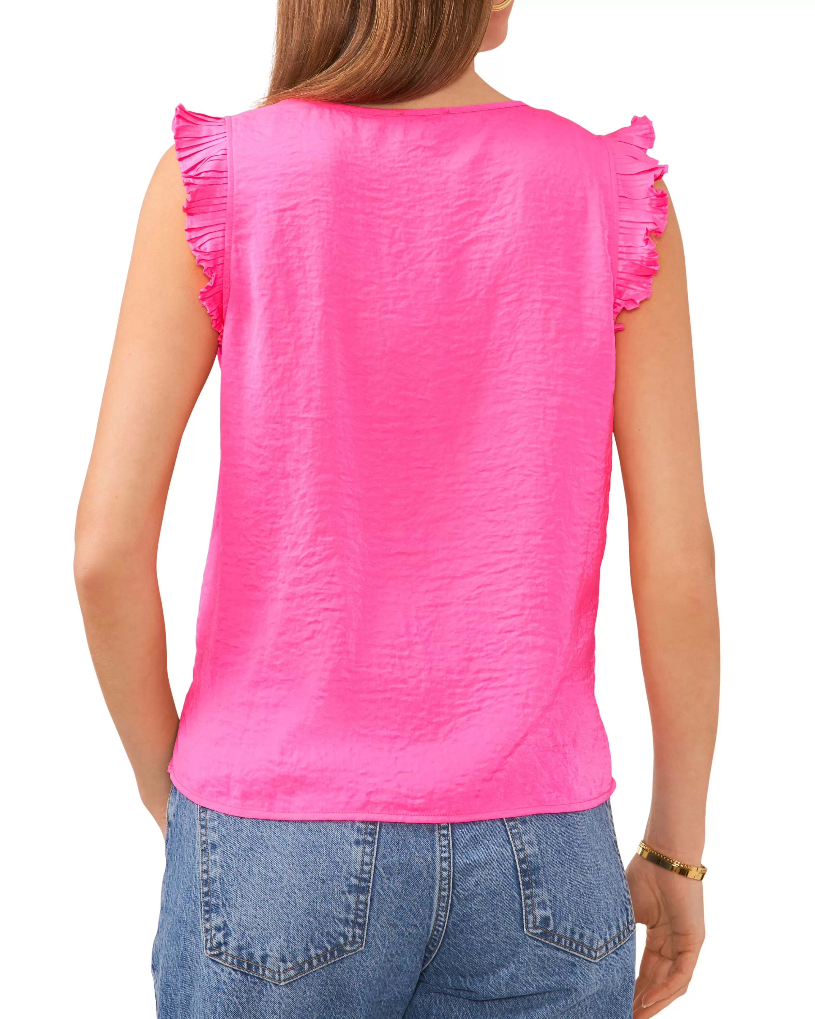 Vince Camuto Tops^V-Neck Pleated Cap Sleeve Blouse