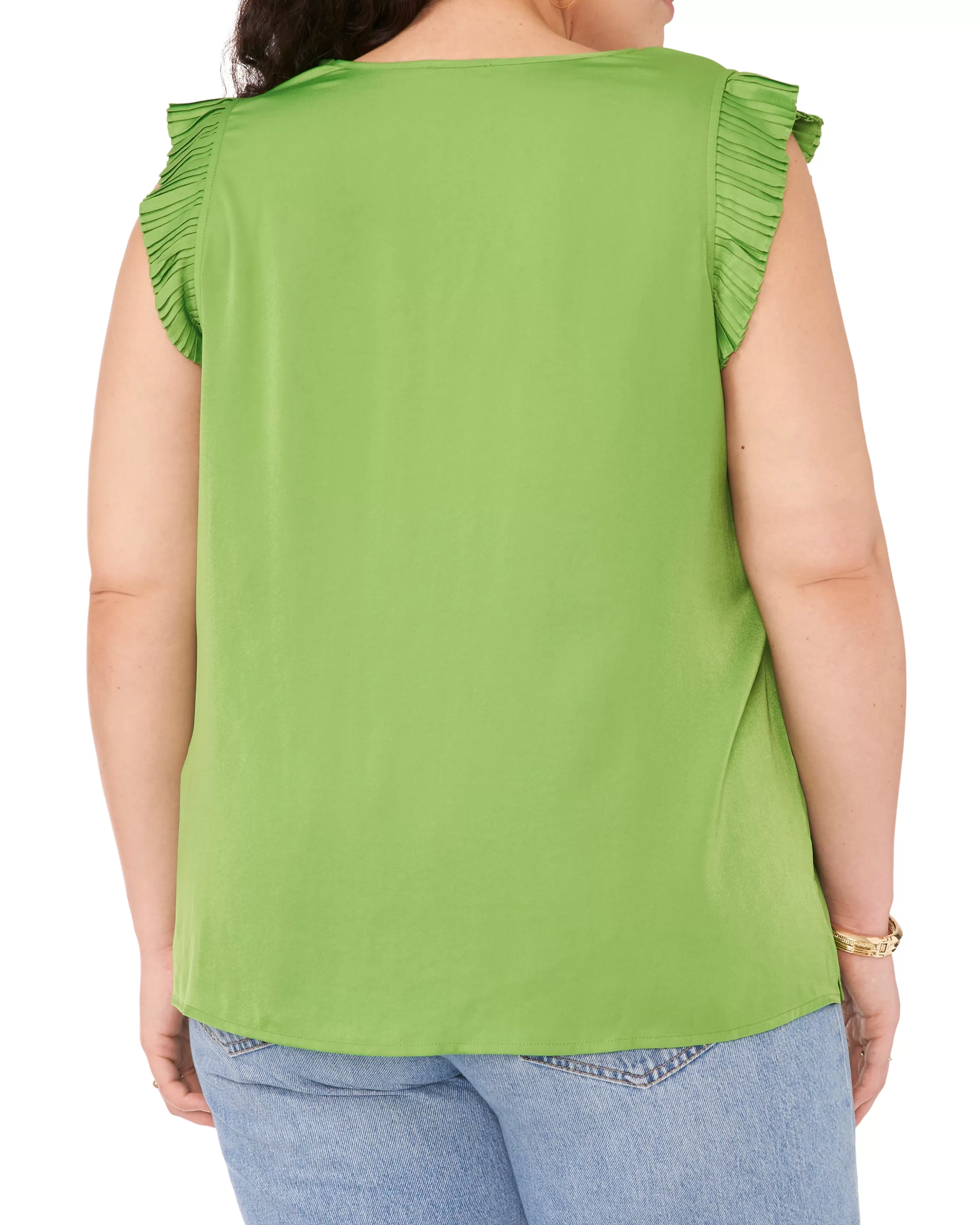 Vince Camuto Tops^V-Neck Pleated Sleeve Blouse